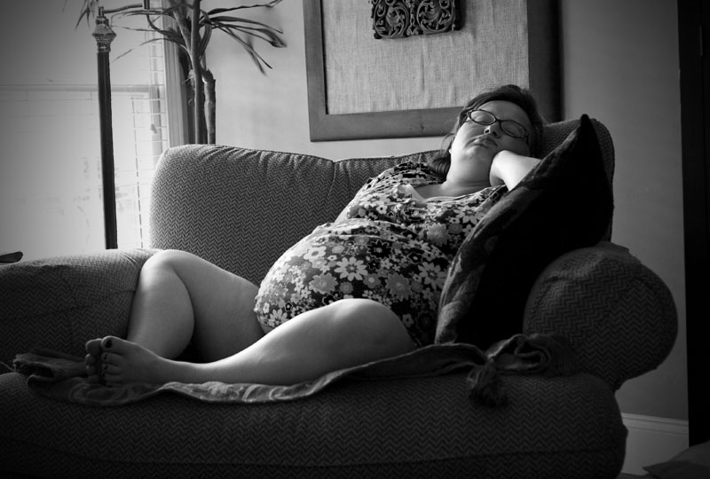 Becky, 36 Weeks & 5 Days Pregnant, Resting