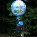 Balloon on our mailbox when we made it home