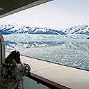 Becky Looks Out At Hubbard Glacier