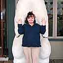 Becky Poses With Polar Bear In Ketchikan