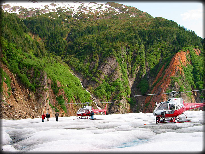 Helicopters On Mendenhall Glacier