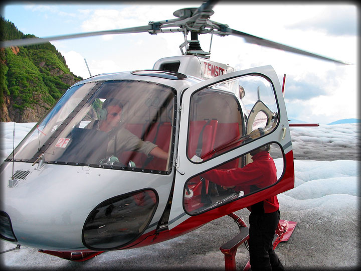 Our Helicopter On Mendenhall Glacier