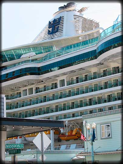 Our Balcony On Radiance Of The Seas From Street In Ketchikan