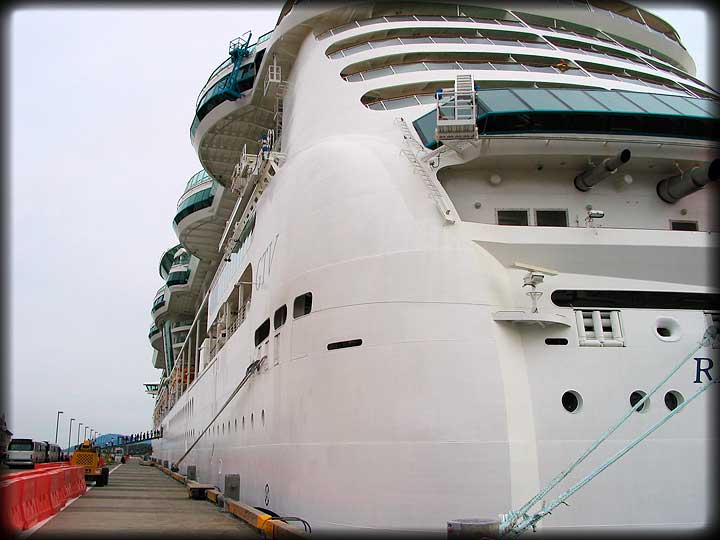 Radiance Of The Seas's Port Side From Stern