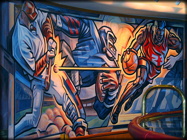 Mural In Scoreboard Bar