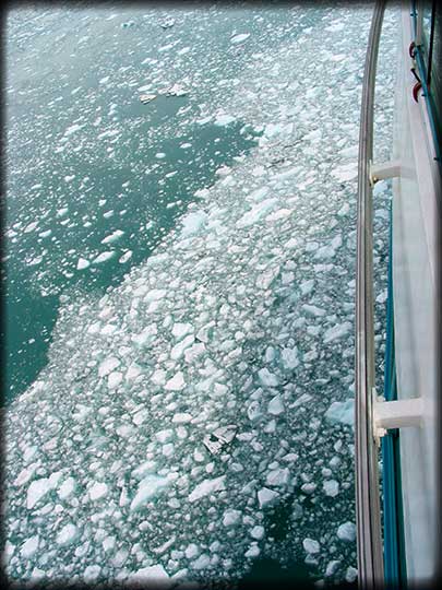 Radiance Sails Through Ice In Disenchantment Bay