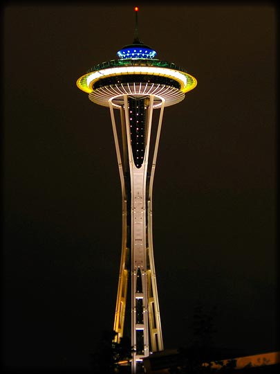 Space Needle At Night