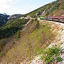 White Pass & Yukon Route Express Winding Up Mountain