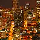 Nighttime View Of Seattle From Space Needle