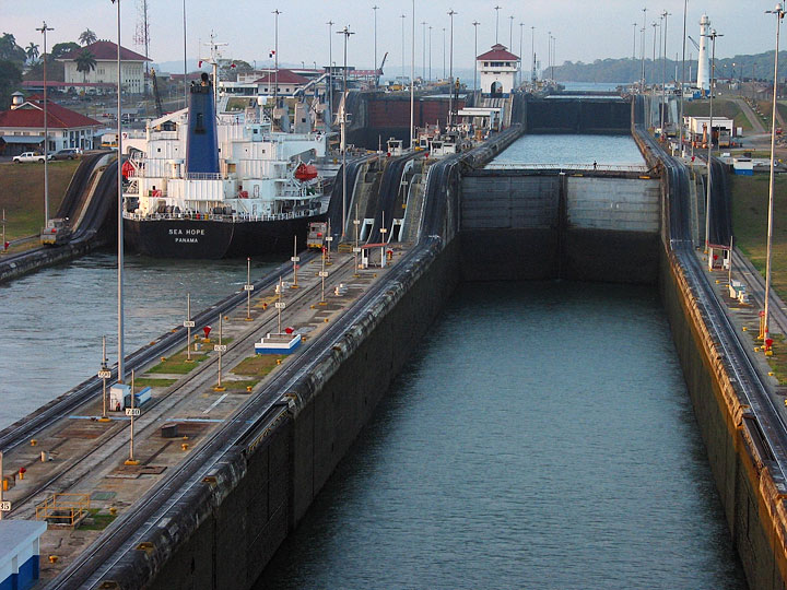 Entering Gatun Locks