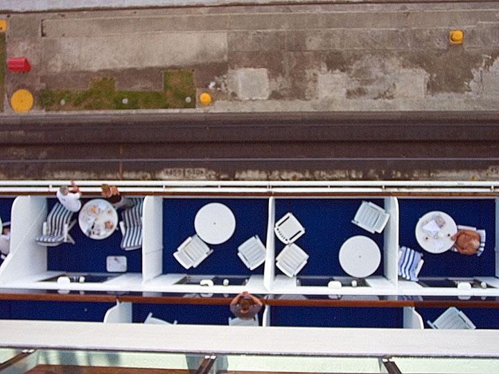 Gatun Locks Viewed Straight Down Starboard Side Of Ship