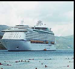 At Labadee, Ship From Beach Top Right