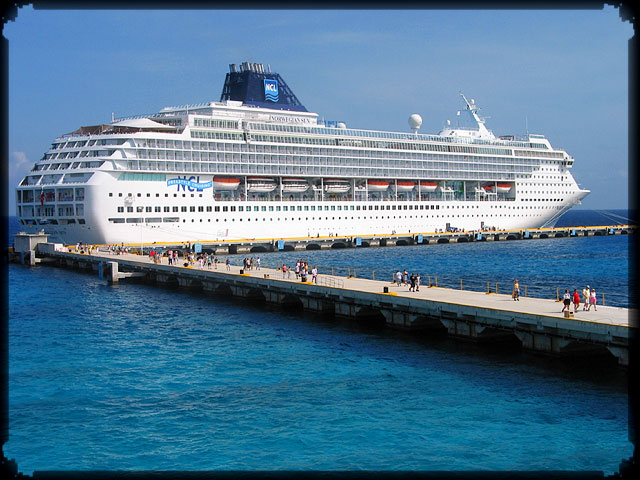 Ship Docked In Cozumel