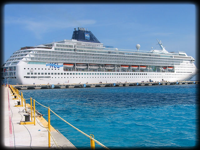 The Norwegian Sun Docked In Cozumel