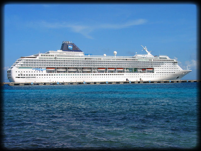 The Norwegian Sun Docked In Cozumel