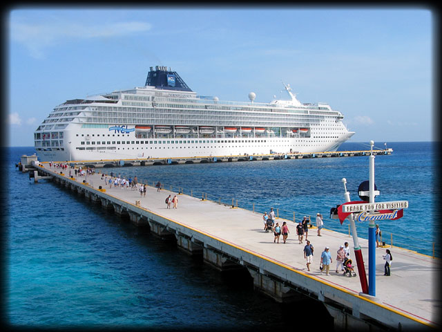 The Norwegian Sun Docked In Cozumel