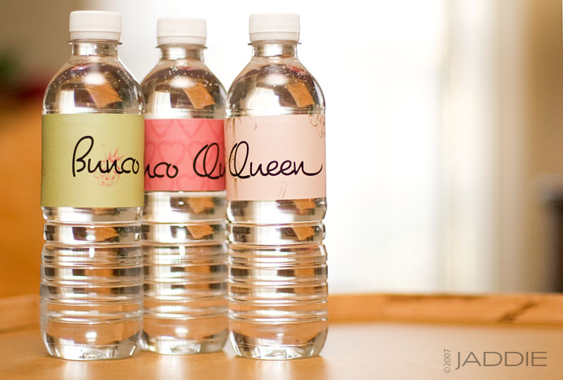 Bunco Queen Water Bottle Labels