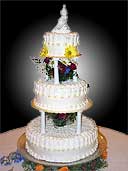 John & Leslie's wedding cake