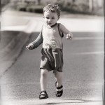 Running down our street to get me to go with him to Mimi & Grandpa’s