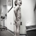 Mr Handsome gets weighed in his birthday suit