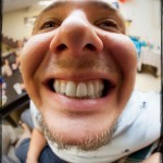 Cousin Curry through fisheye lens