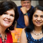 Renae & Mukti (with Bob in background)