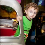 Enjoying the Cat in the Hat car at Monkey Joe’s