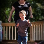 Playing chase with Mama at Zoo Atlanta
