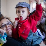 Mama & Max in the middle of a train robbery at the Southeastern Railway Museum