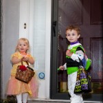 Waiting for friends & neighbors Stephen & Dale to answer their door