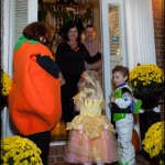 Trick-or-treating our friends & neighbors Greg & Renae