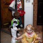 Delaney skedaddles when these two guys answer their door