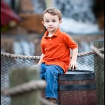 Sitting still for a picture on a miniature golf course in Pigeon Forge
