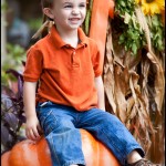 Sitting atop a big pumpkin in the Old Mill District of Pigeon Forge