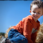 Climbing the haystack at Washington Farms