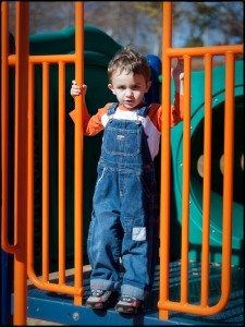 Striking a pose at Bogan Park