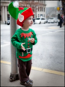 Waiting in line at the Fox Theatre to see An Elf’s Story