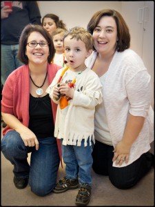 With Mrs Eileen (camera left) and Mrs Sarah