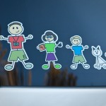Our family sticker: Daddy, Mama, Max, & George