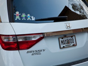 Family sticker & vanity plate